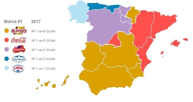 El Mapa De Las Marcas Que Mandan En Espana